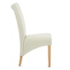 Carlo Oak Chair Cream Leather