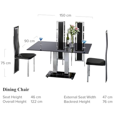 Trinity Dining Set Large Dimensions