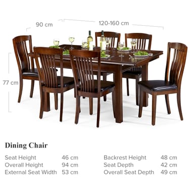 Canterbury Dining Set Dimensions