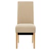 Carlo Oak Chair Beige Fabric