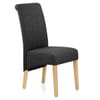 Carlo Oak Chair Charcoal Fabric