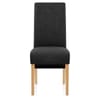 Carlo Oak Chair Charcoal Fabric