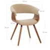 Grafton Dining Chair Walnut & Beige