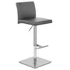 Lexi Brushed Steel Stool Grey