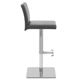 Lexi Brushed Steel Stool Grey