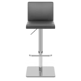 Lexi Brushed Steel Stool Grey