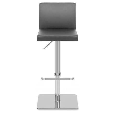 Lexi Brushed Steel Stool Grey