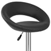 Padded Crescent Bar Stool Black