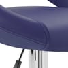 Padded Crescent Bar Stool Blue