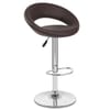 Padded Crescent Bar Stool Brown