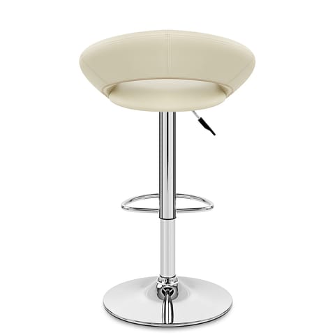 Padded Crescent Bar Stool Cream