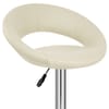 Padded Crescent Bar Stool Cream