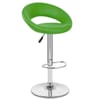Padded Crescent Bar Stool Green