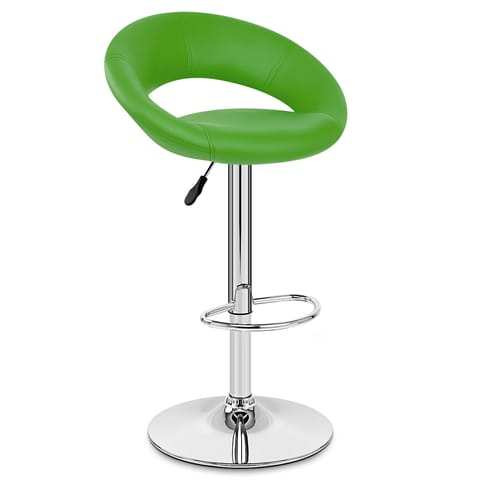 Padded Crescent Bar Stool Green