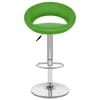 Padded Crescent Bar Stool Green