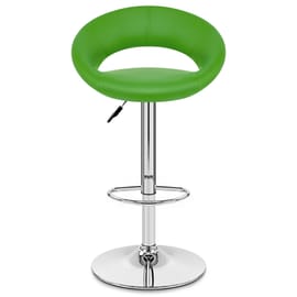 Padded Crescent Bar Stool Green