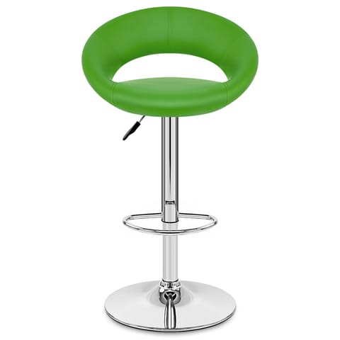 Padded Crescent Bar Stool Green