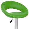 Padded Crescent Bar Stool Green