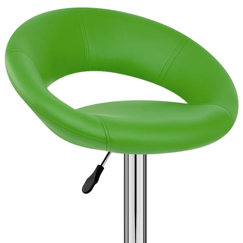 Padded Crescent Bar Stool Green