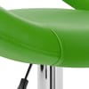 Padded Crescent Bar Stool Green