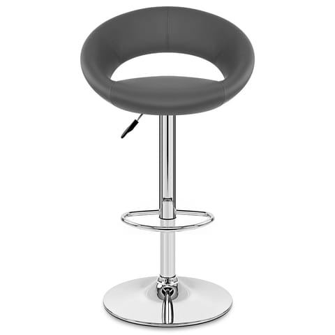 Padded Crescent Bar Stool Grey