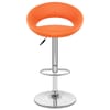 Padded Crescent Bar Stool Orange