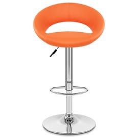 Padded Crescent Bar Stool Orange