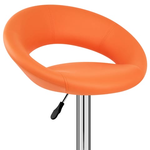 Padded Crescent Bar Stool Orange