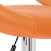 Padded Crescent Bar Stool Orange