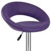 Padded Crescent Bar Stool Purple