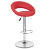 Padded Crescent Bar Stool Red