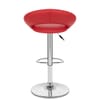 Padded Crescent Bar Stool Red