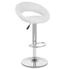 Padded Crescent Bar Stool White