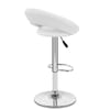 Padded Crescent Bar Stool White