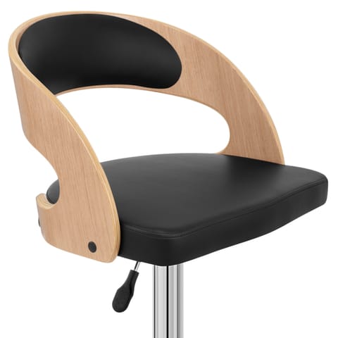 Eve Oak Bar Stool Black