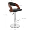 Eve Wooden Bar Stool Black