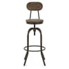 Vintage Swivel Stool Dark Wood