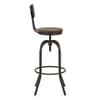Vintage Swivel Stool Dark Wood