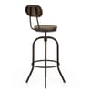 Vintage Swivel Stool Dark Wood
