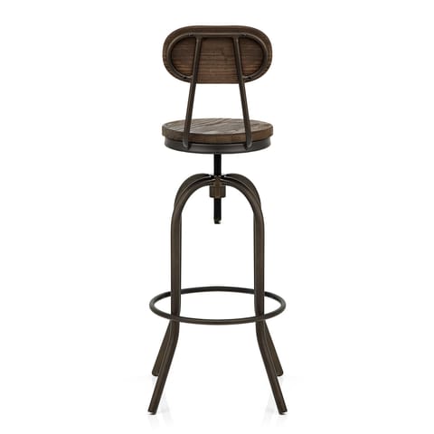 Vintage Swivel Stool Dark Wood