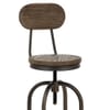 Vintage Swivel Stool Dark Wood