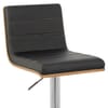 Riviera Walnut Bar Stool Black