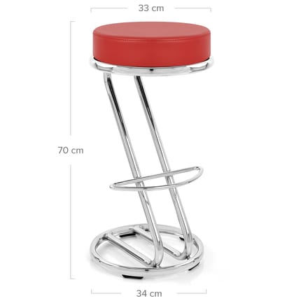 Zizi Kitchen Stool Red Dimensions