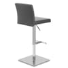 Lexi Brushed Steel Stool Grey