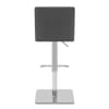 Lexi Brushed Steel Stool Grey