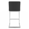 Ace Brushed Steel Stool Black