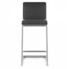Ace Brushed Steel Stool Black
