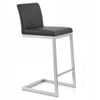 Ace Brushed Steel Stool Black