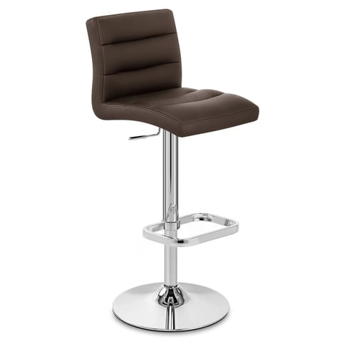 Lush Chrome Stool Brown