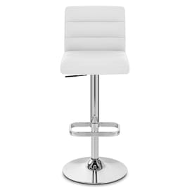 Lush Chrome Stool White